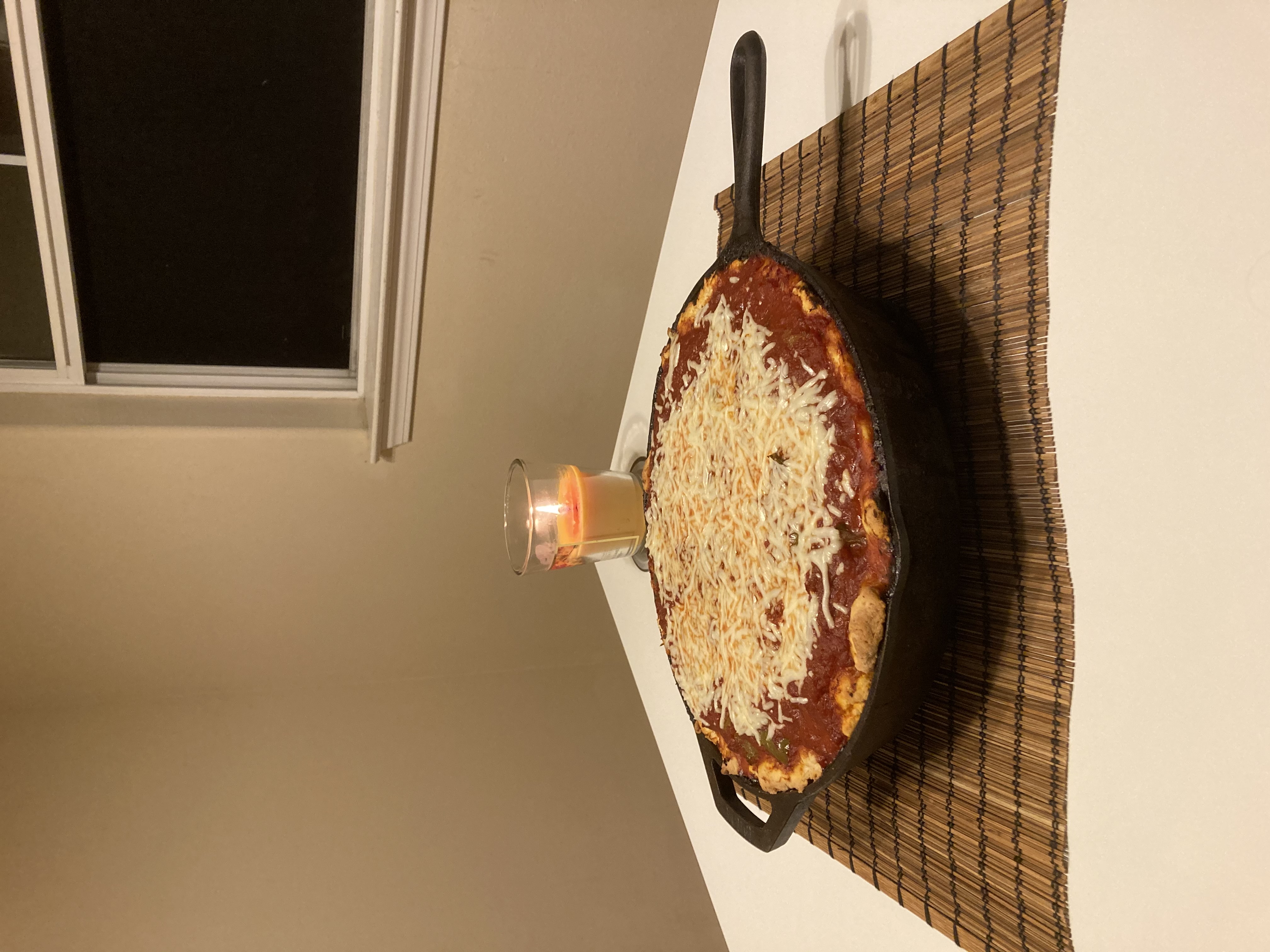Cast Iron Skillet Deep Dish Pizza